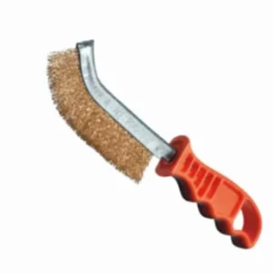 Ručná kefa jednoradová mosadz oranžová